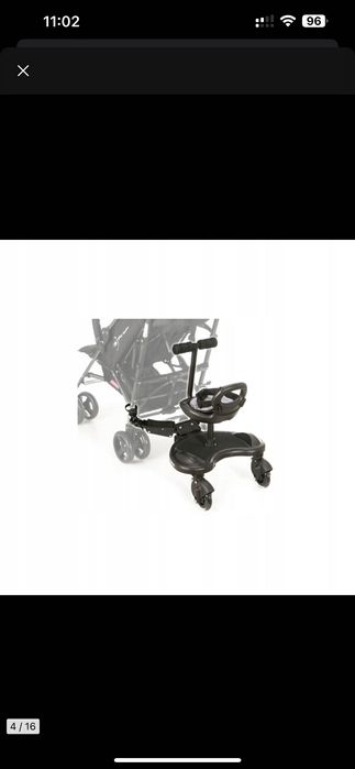 Uniwersalna dostawka 2w1 z Siedziskiem Kółka LED Składana