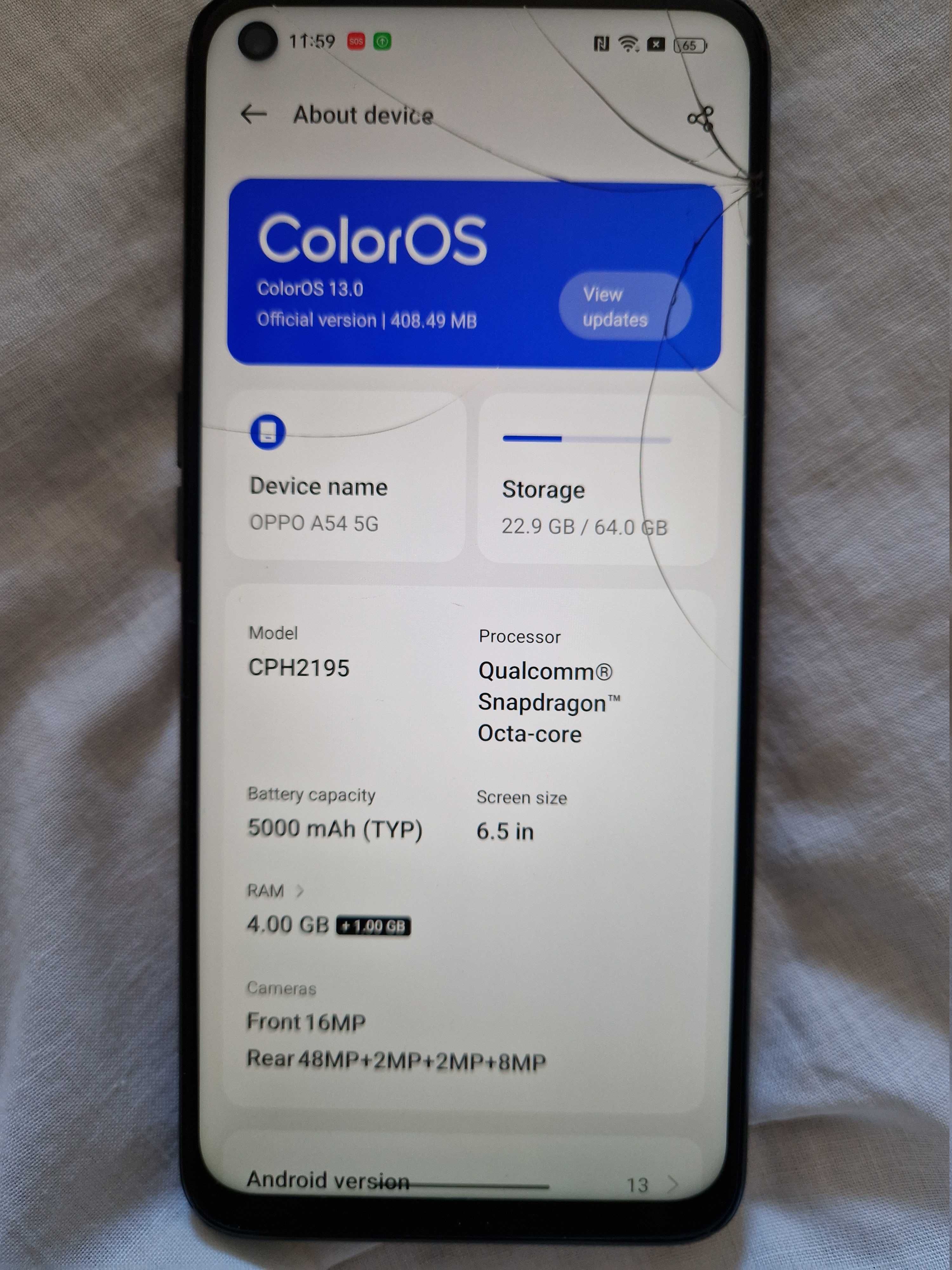 Oppo 54 5G - 64gb Dual Sim- óptimo estado desbloqueado