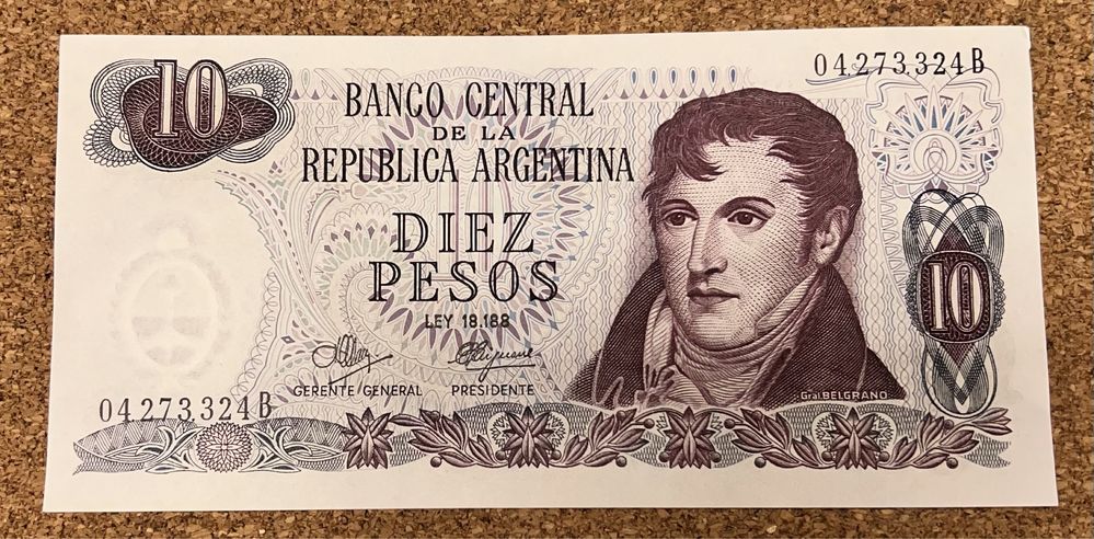 Dez pesos argentinos