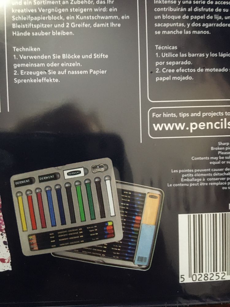 Derwent Inktense Selection piękny nowy zestaw 37 szt.