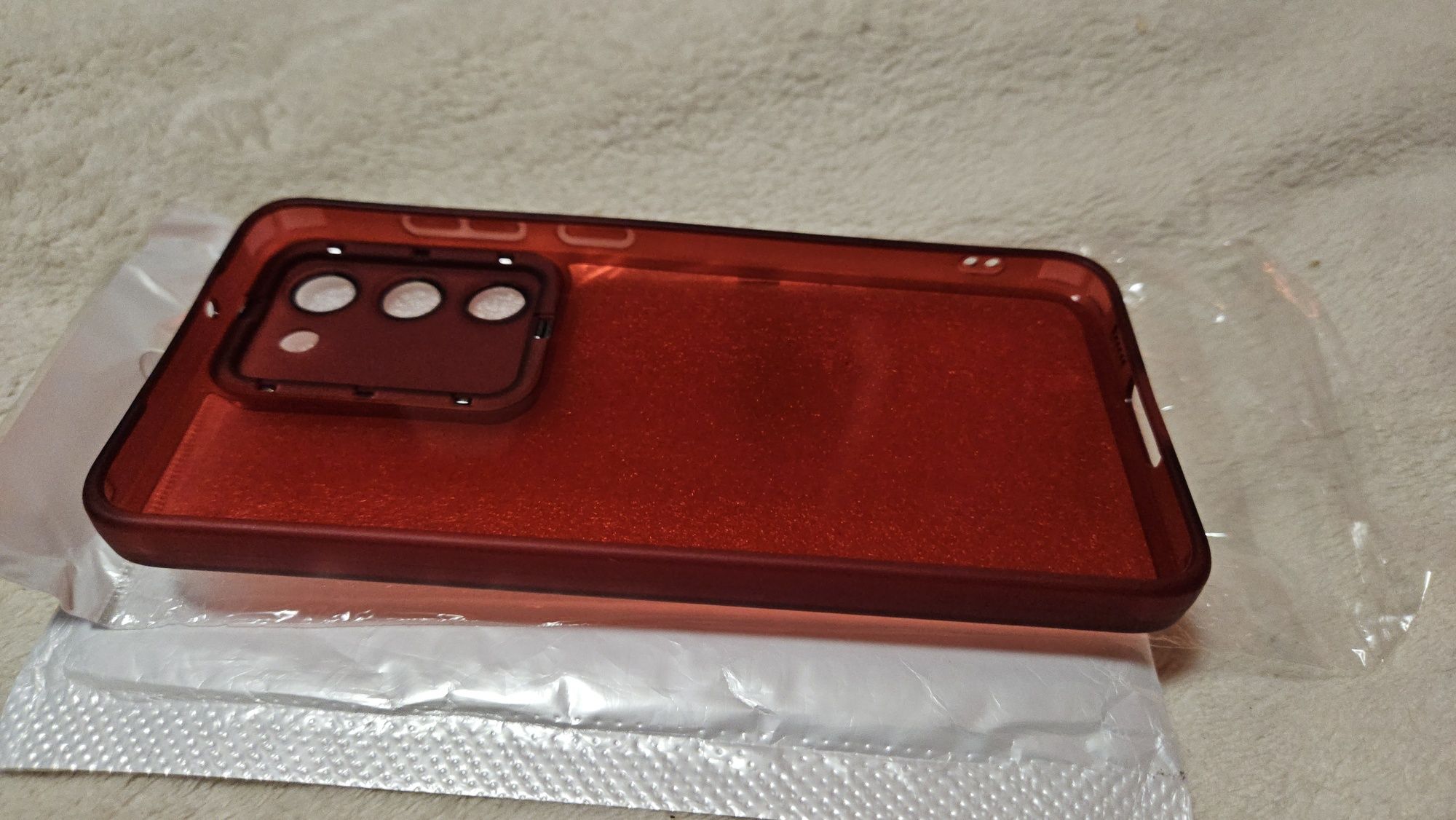 Etui czerwone przezroczyste do Samsung Galaxy S23 Plus