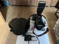 Canon 1200d lampa i obiektyw - zestaw