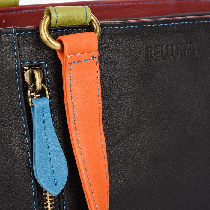 torebka skóra naturalna licowa wielokolorowy