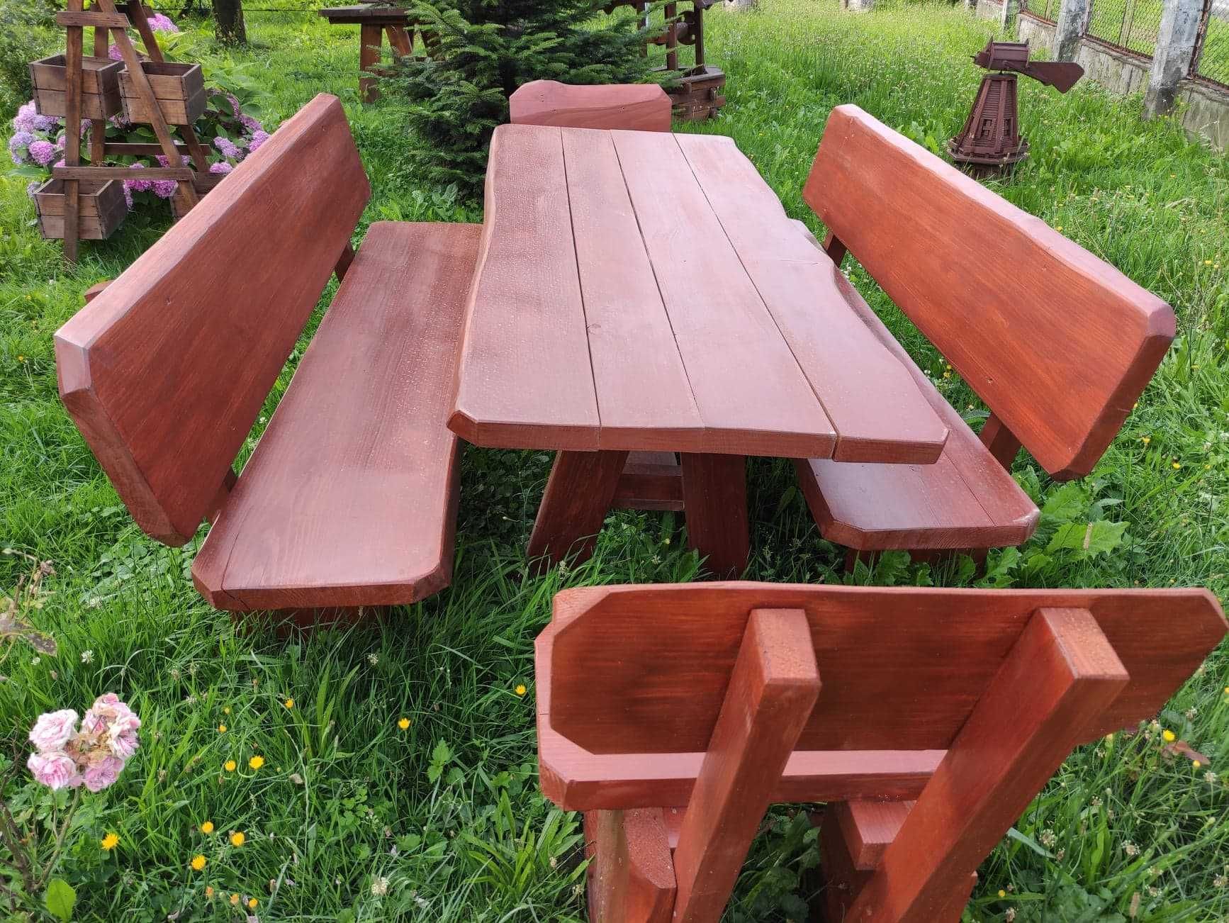 WYPRZEDAŻ! Meble Ogrodowe z litego drewna, stół ława do ogrodu