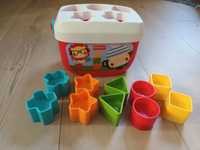 Fisher Price pierwsze klocki malucha sorter wiaderko edukacyjna smiki