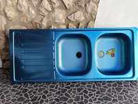 Lava-louça / pia da cozinha inox Teka ainda com plástico protector
