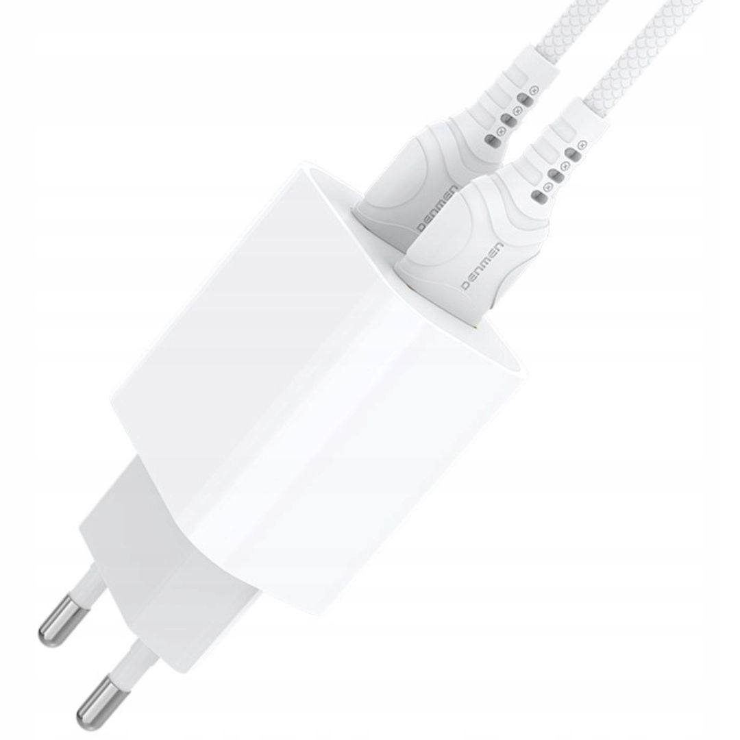 Ładowarka Sieciowa 2Xusb 2.4A + Kabel Usb-C Typ C