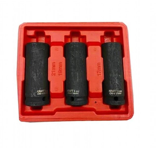 Nasadki Udarowe Klucze Nasadowe Nasadka 17/19/21/ Mm 1/2’’ 3Szt. Kd117