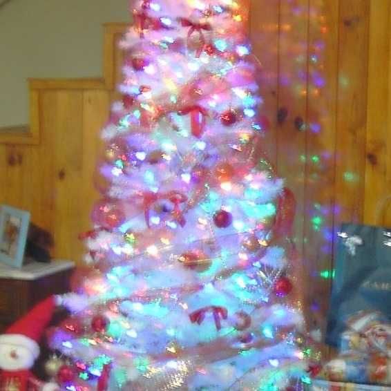 arvore de natal branca e verde
