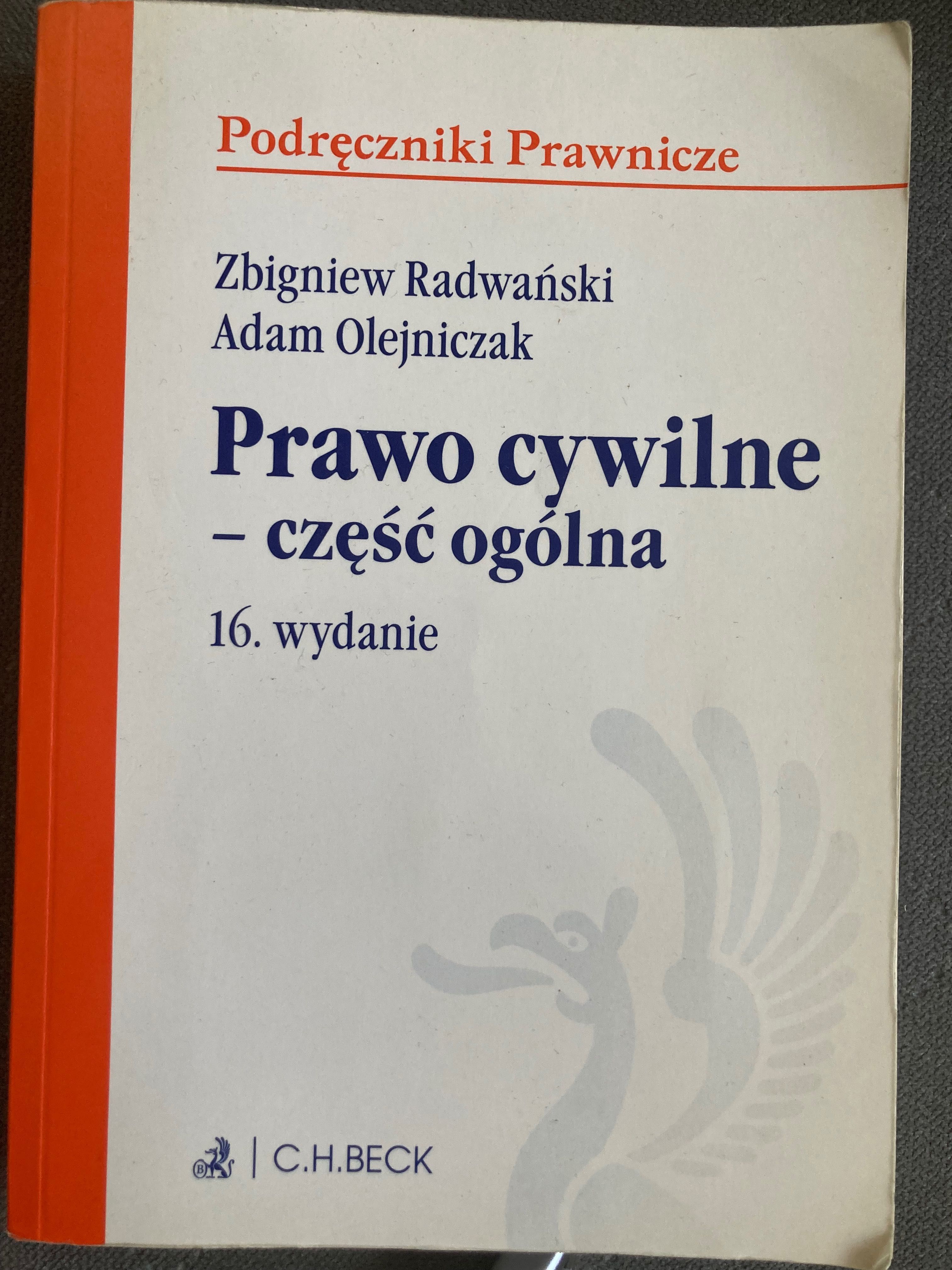 Prawo cywilne część ogólna Zbigniew Radwański Adam Olejniczak