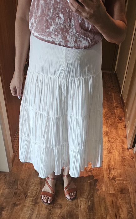 Spódnica biala długa L