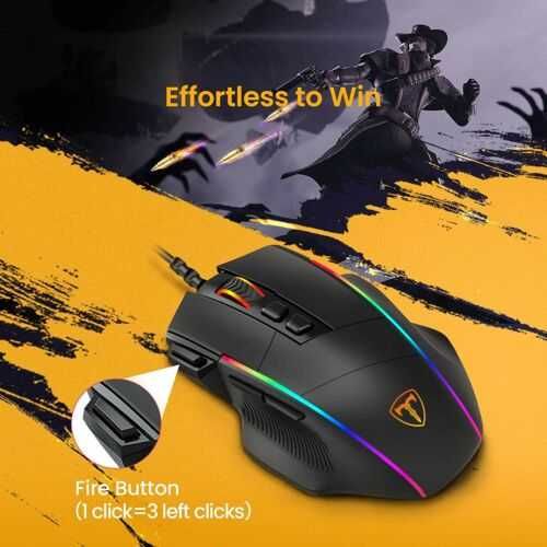 Pictek PC278A Mysz dla graczy 8000DPI RGB CS Fornite GTA Wiedźmin