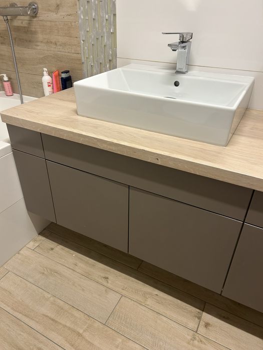 Szafka pod umywalke taupe, blum, egger