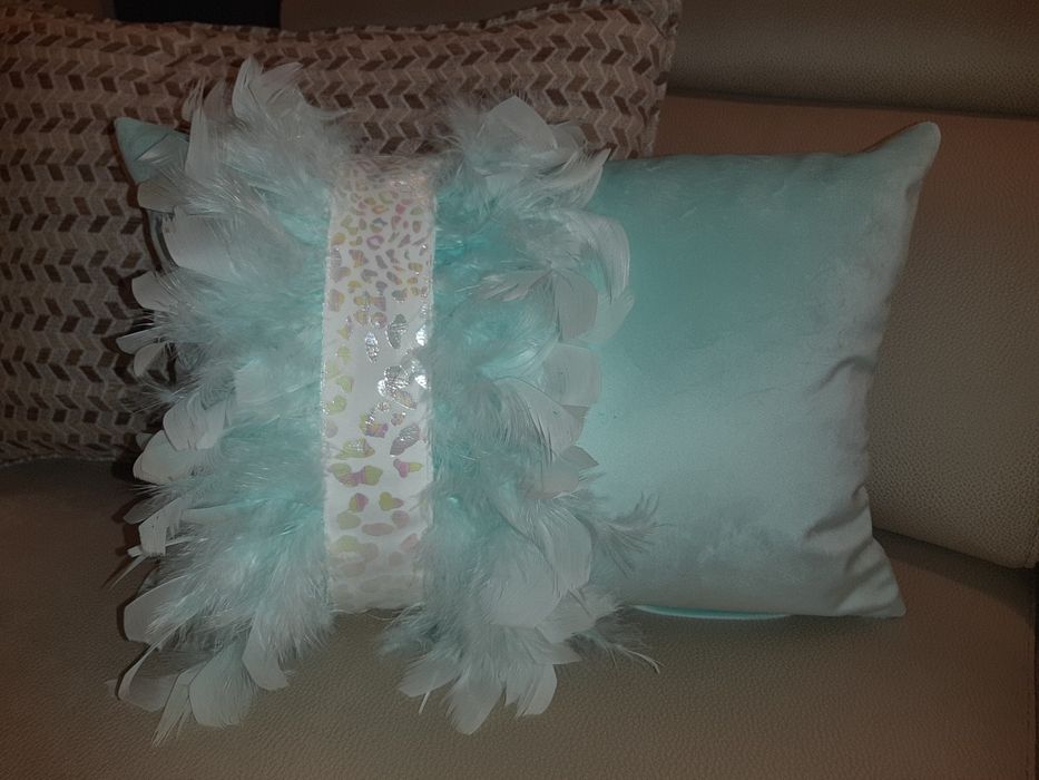 Almofadas decorativas verde água