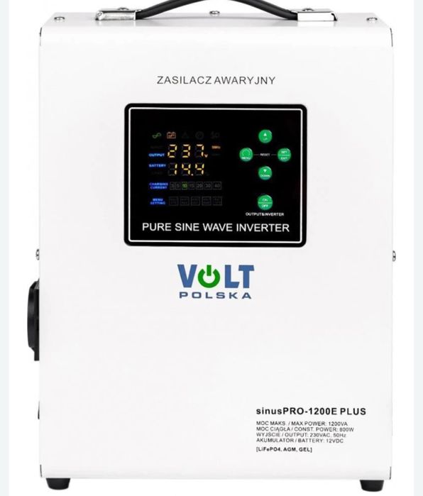 Інвертор/ДБЖ VOLT Polska SINUS PRO 1200e PLUS. 12/230v 1200/800w