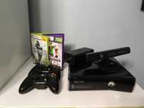 Xbox 360 slim 320 GB 2 pady 2 gry kinect