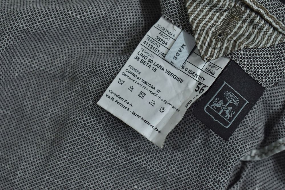 Corneliani Lniano Wełniano Jedwabna Marynarka Męska 56