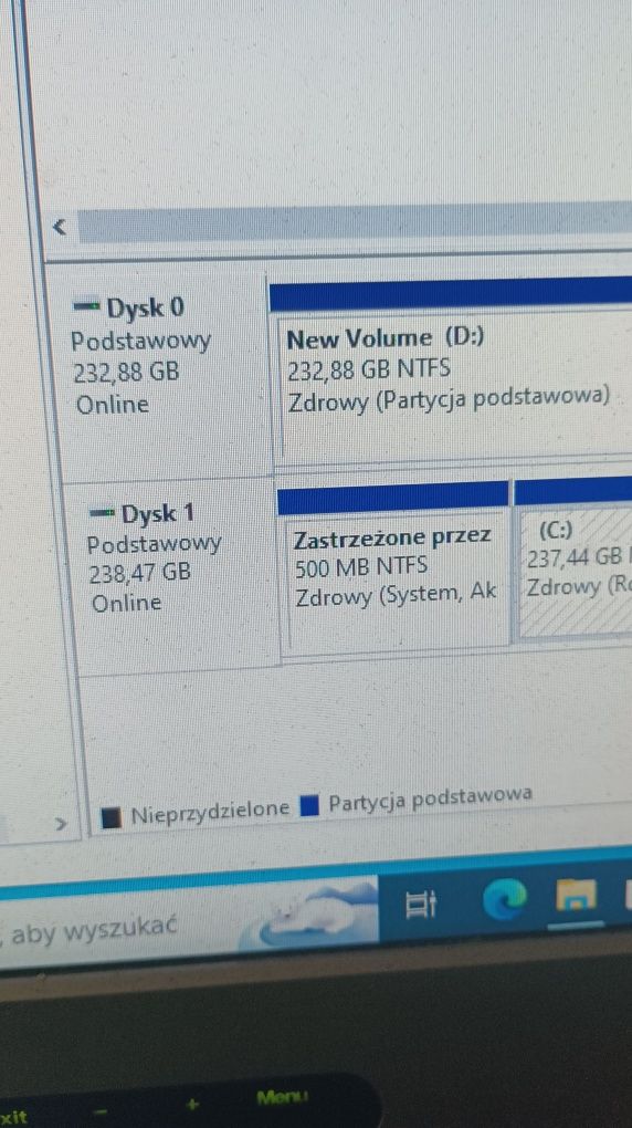 Komputer stacj plus monitor 22" Intel G3260 ssd+hdd