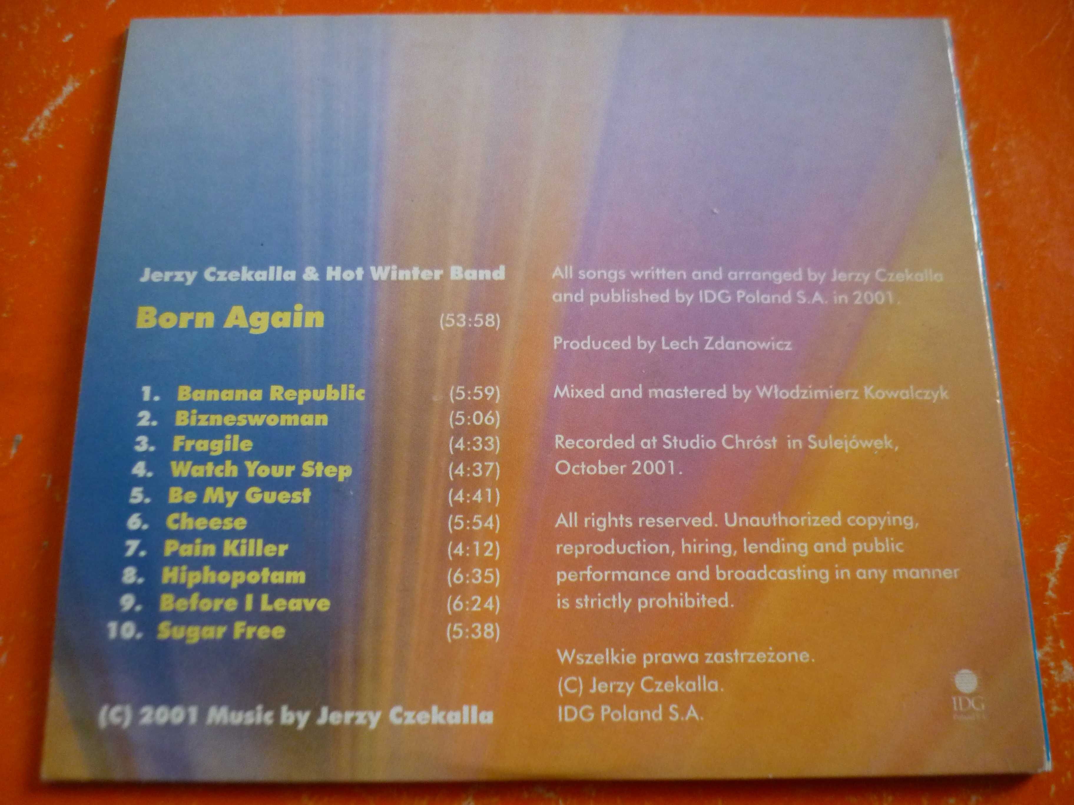 Płyta CD Jerzy Czekalla & Hot Winter Band "Born Again" Fazi Mielczarek