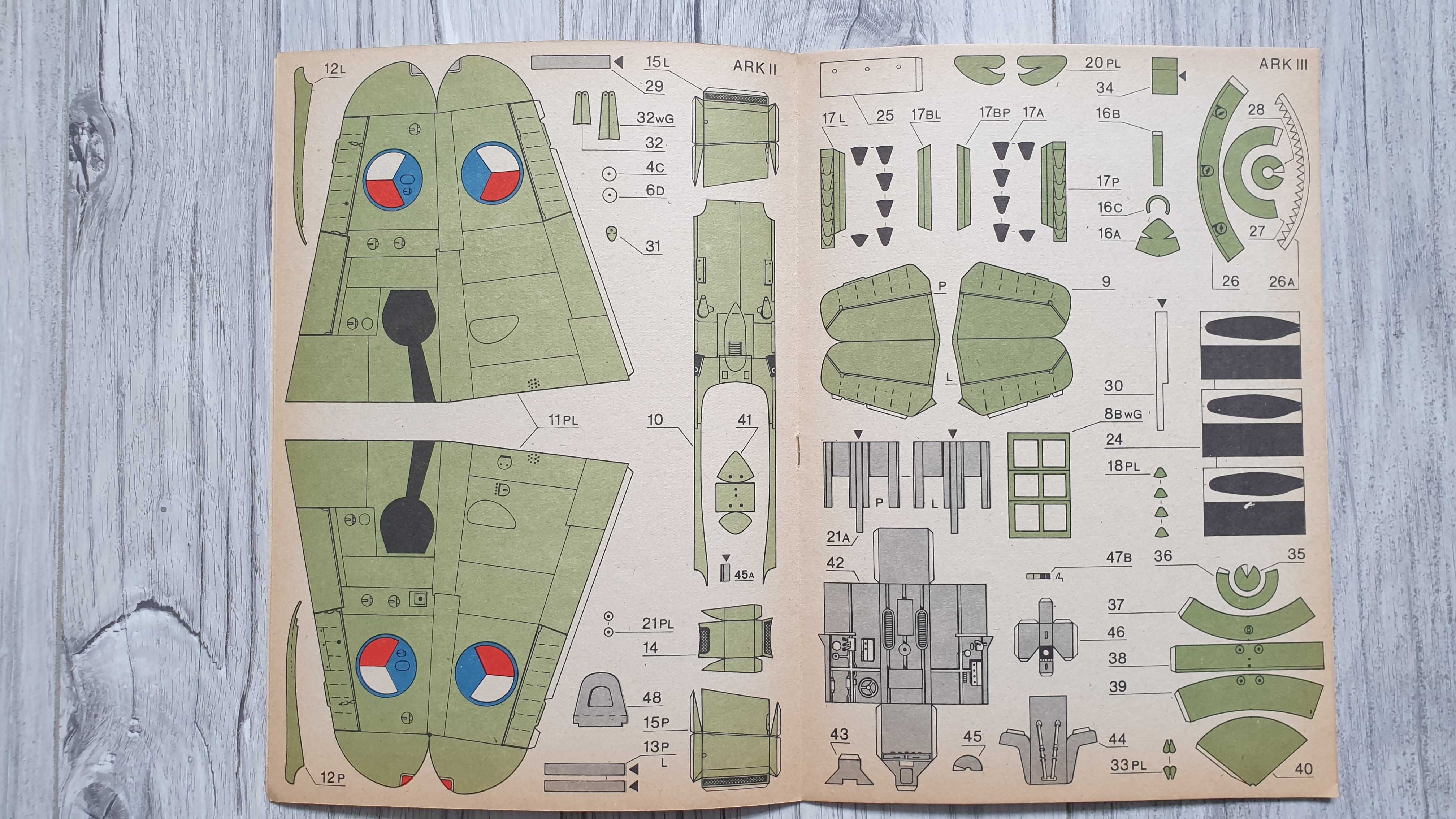 Model Kartonowy AVIA S-99 , MESSERSCHMITT Bf 109G i K/nr 2/1984