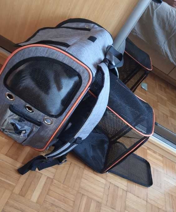 Plecak kota psa transporter transporterek duży 35 x 28 x 44 cm