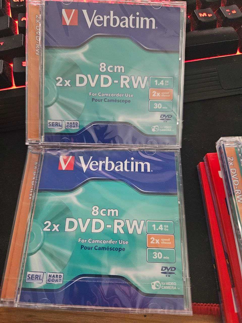Диск для відеокамери Verbatim 2*DVD-RW 8cm 1.4GB