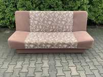 Brązowy tapczan sofa kanapa z funcją spania i pojemnikiem
