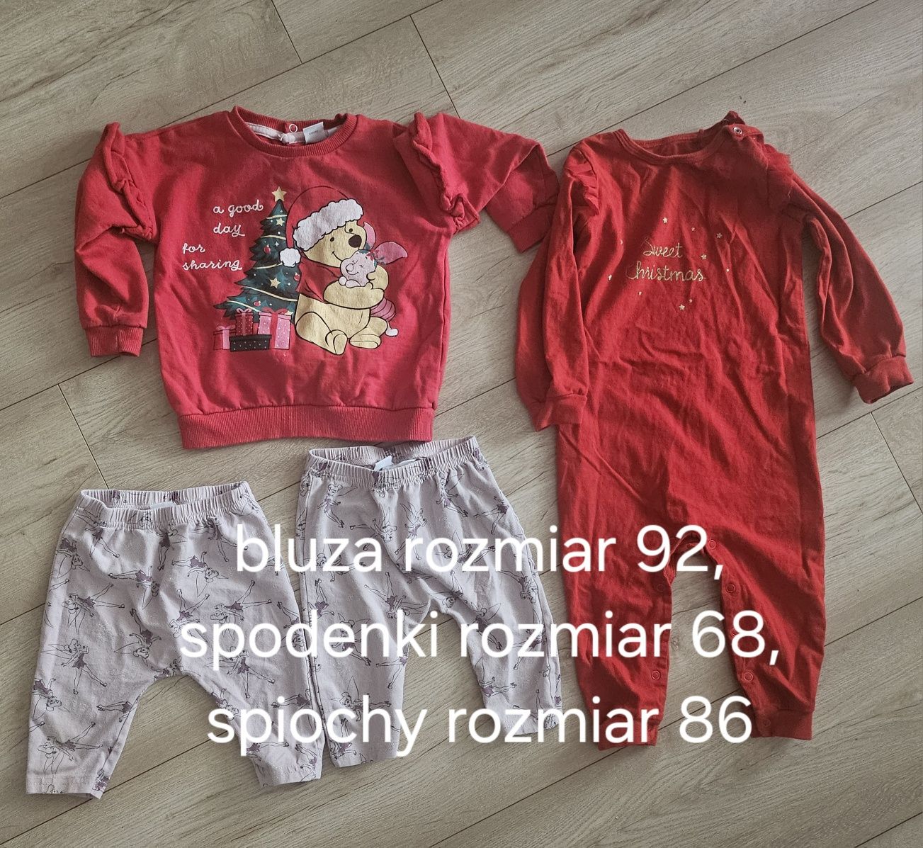 Paka ubrań, rozmiar od 68 do 92