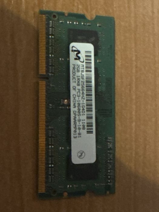 Pamięć ram DDR3 2GB laptop