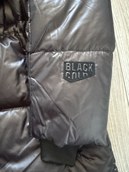 Kurtka zimowa Black Gold czarny Jenot kaczy puch S szelki Nowa