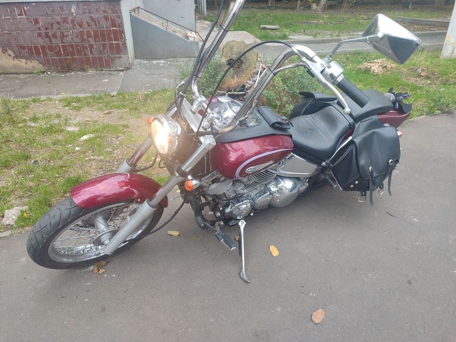 Високе кермо для мотоцикла в робочому стані.

Особливості:
• Хромоване