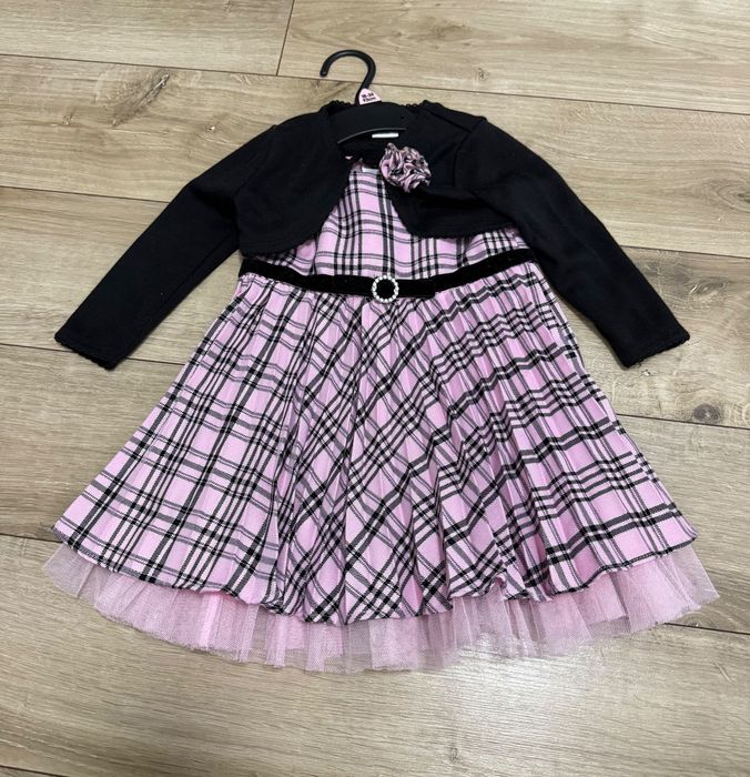 Сукня на 2 рочки рожево-чорна