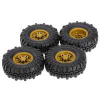 4 Pneus BeadLock 1.9 c/110mm HEX 12mm p/ RC Crawler e Axial