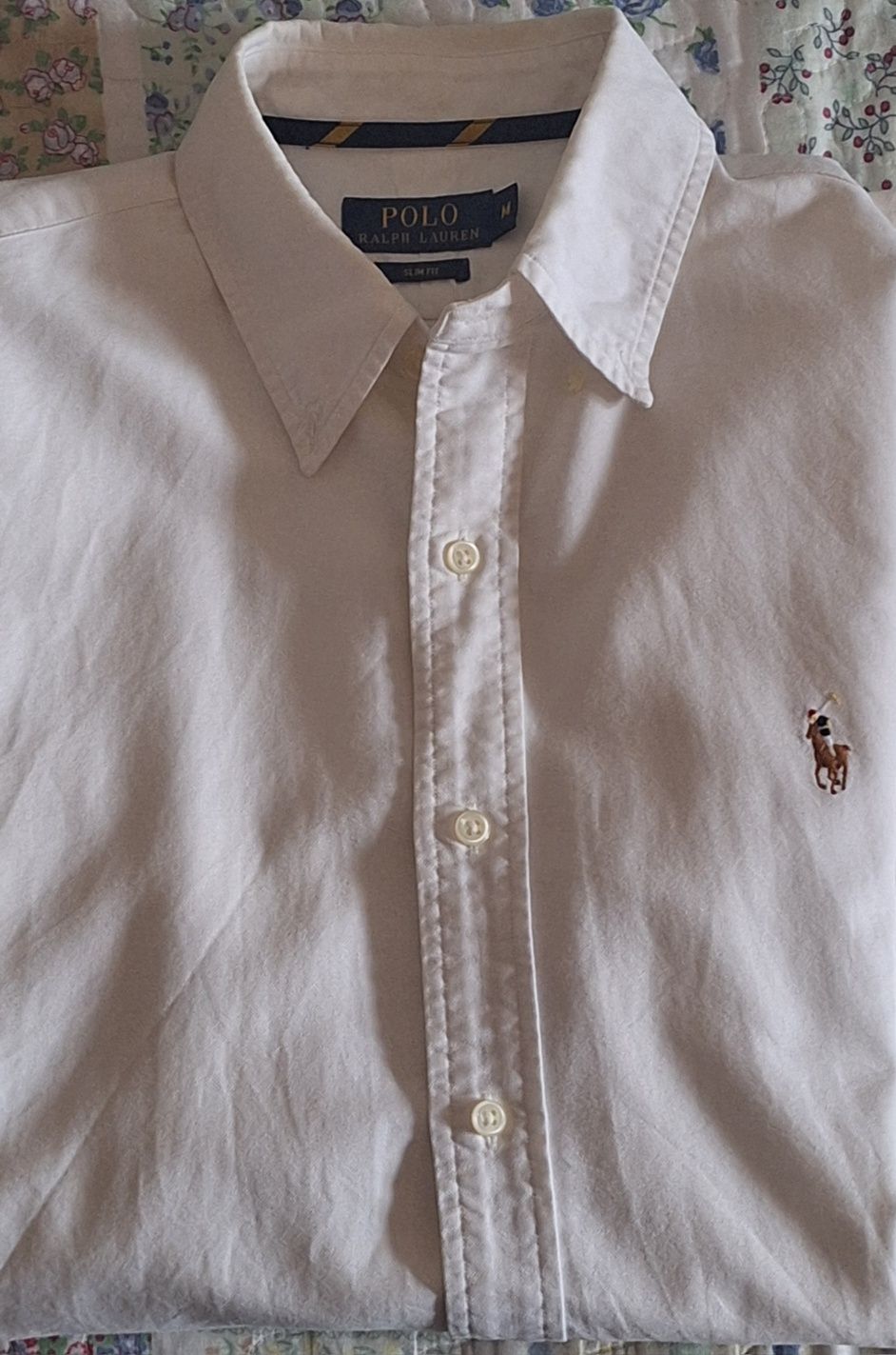Camisa branca Ralph Lauren, Tamanho M, Slim Fit