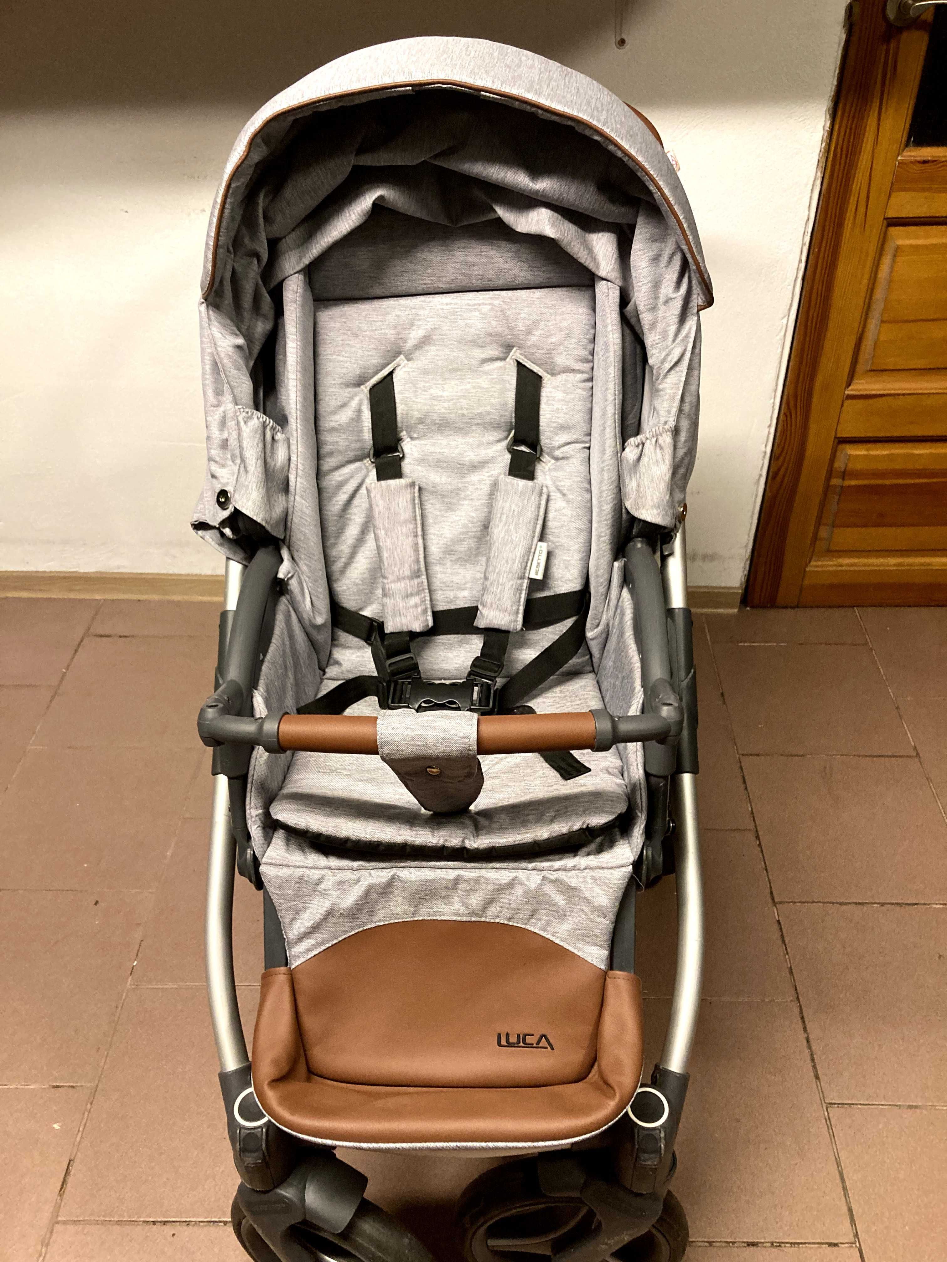 Wózek BEBETTO LUCA 2w1 / 3w1 / 4w1 baza Isofix Jasny Kolor