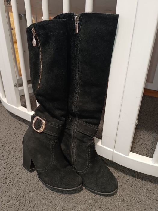 Замшеві чоботи, жіночі чоботи зимові