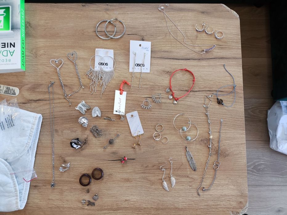 Zestaw biżuterii różne marki, Oriflame, pandora, srebro, stał chirurgi