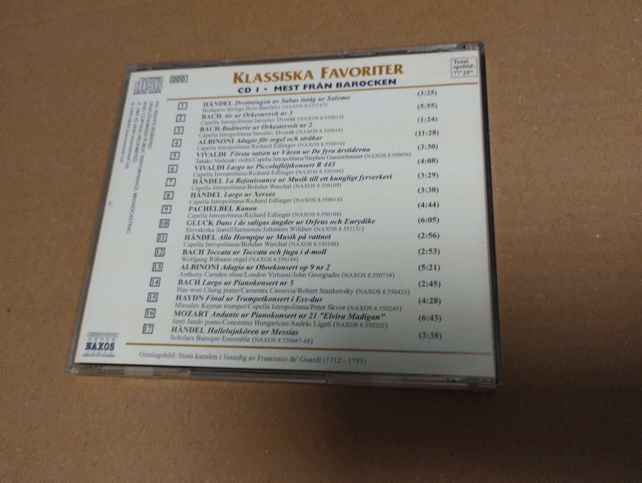 3CD kompilacja popularne utwory muzyki klasycznej Naxos