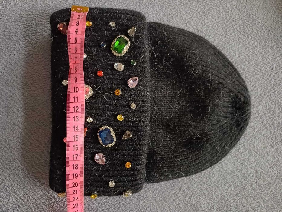 Czapka zimowa ciepła angora made in italy