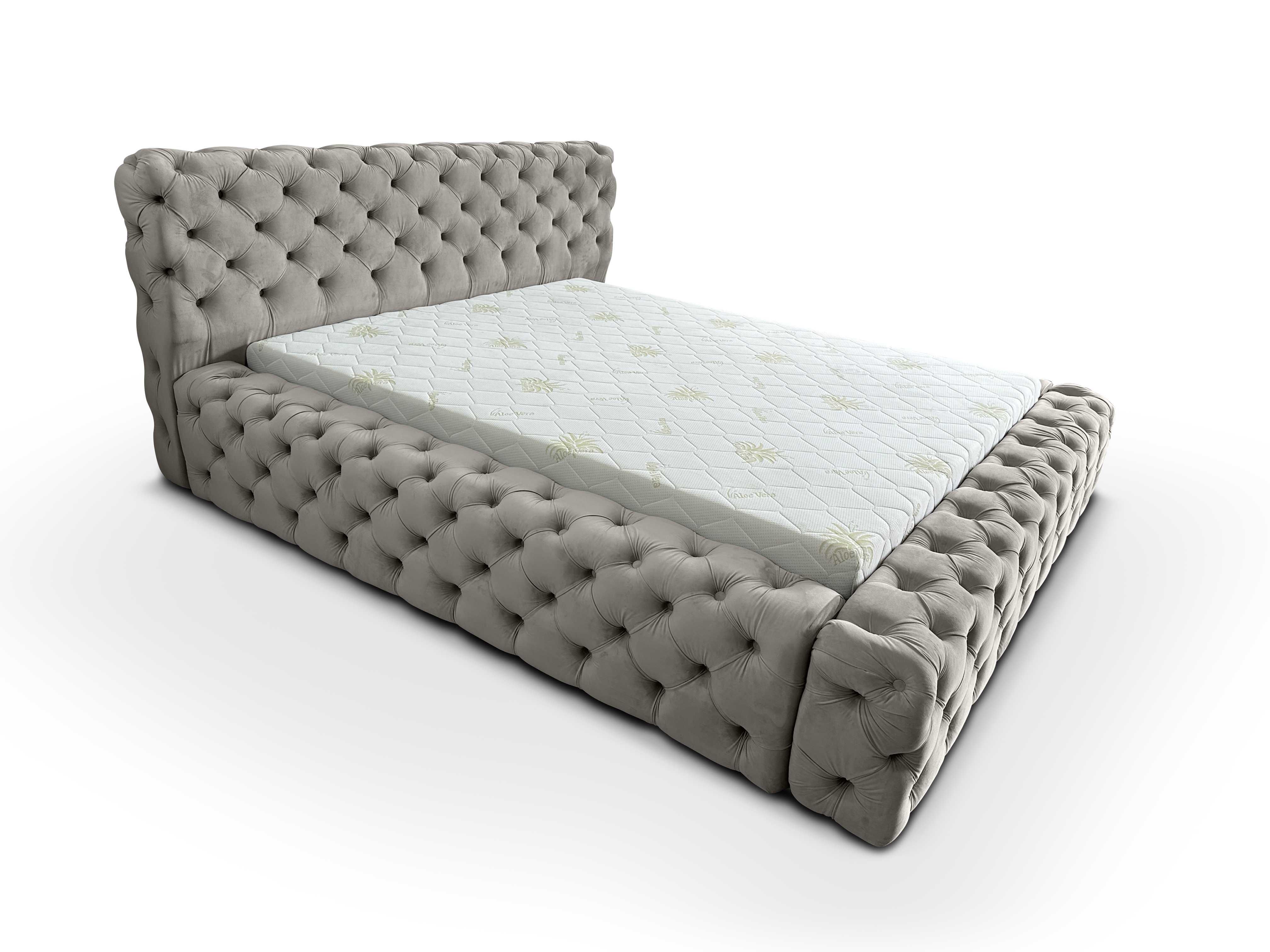Łóżko sypialniane / tapicerowane / CHESTERFIELD LUX / PIKOWANE !!!