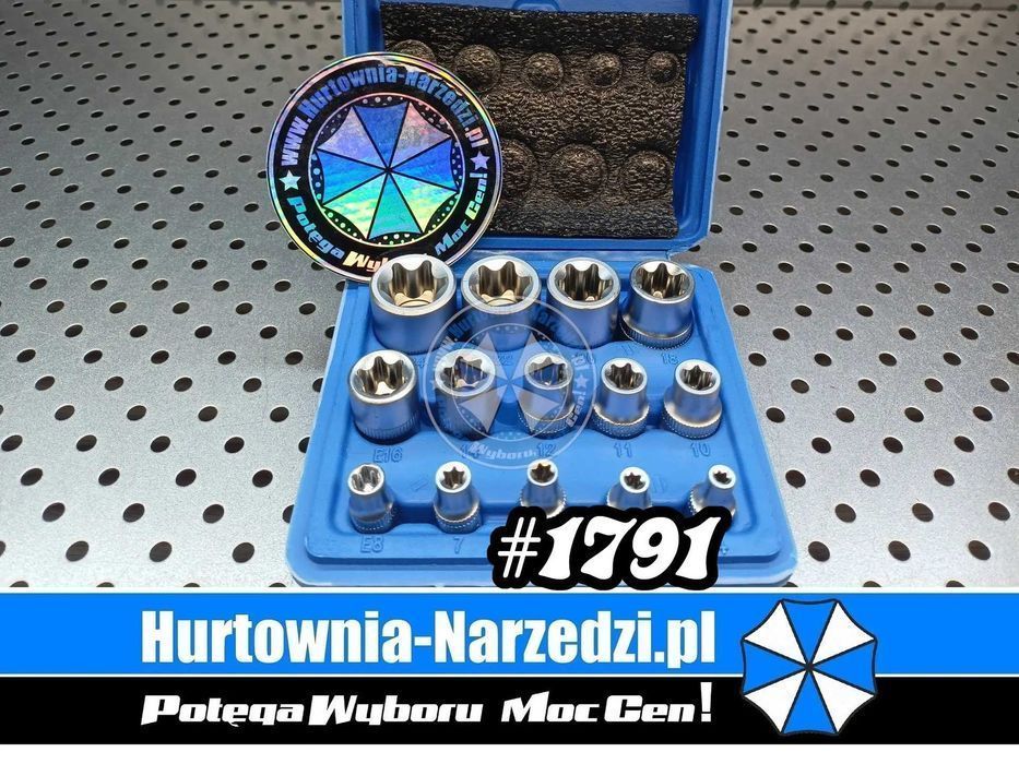 Nasadki E-Torx E4-E24 Nasadki TORX klucze Torx klucze nasadowe TORX