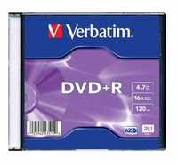 Verbatim DVD+R 4.7GB 16x Cake - Uniwersalne płyty 4 szt. + 1 szt.