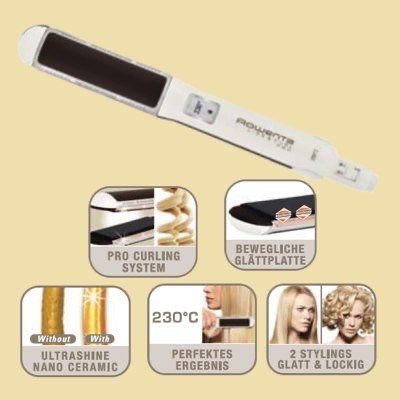 ROWENTA SF 6150 LISS & CURL вирівнювач + завивка локонів 2в1