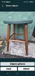 Taboret patyczak tapicerowany prl