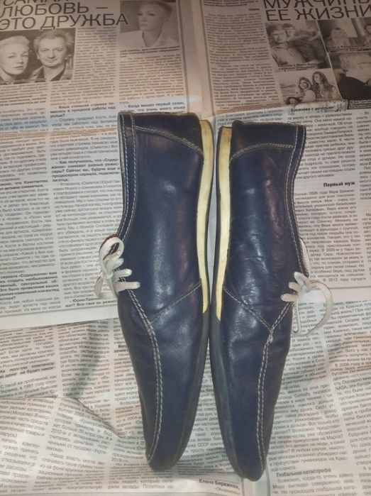 Туфли мокасины Tiger total sport 40 синие мужские кожа оригинал