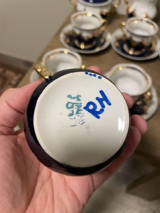 Чайний сервіз барановка синій бутон