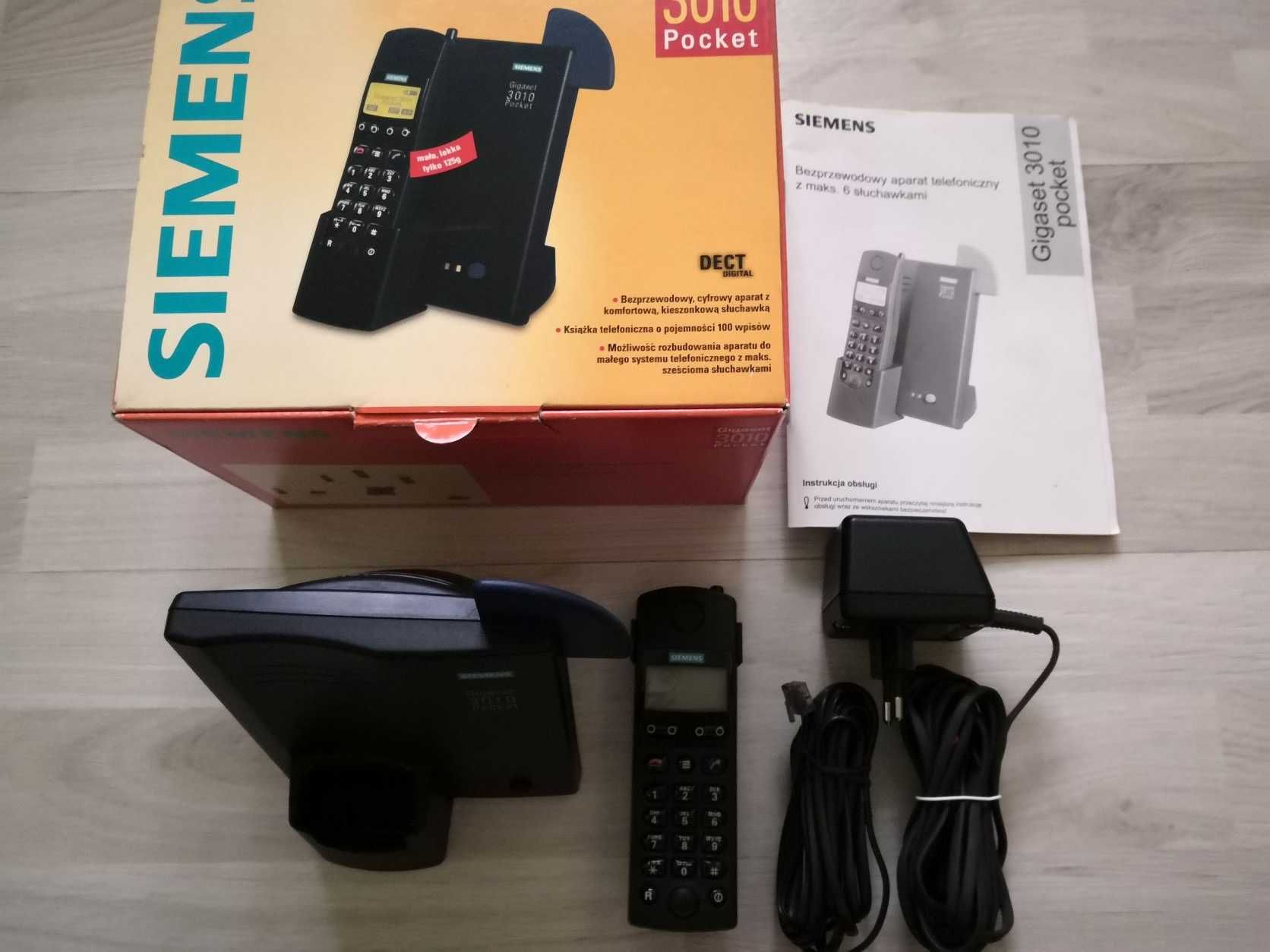 Telefon DECT, Siemens 3010 Pocket, brak baterii.