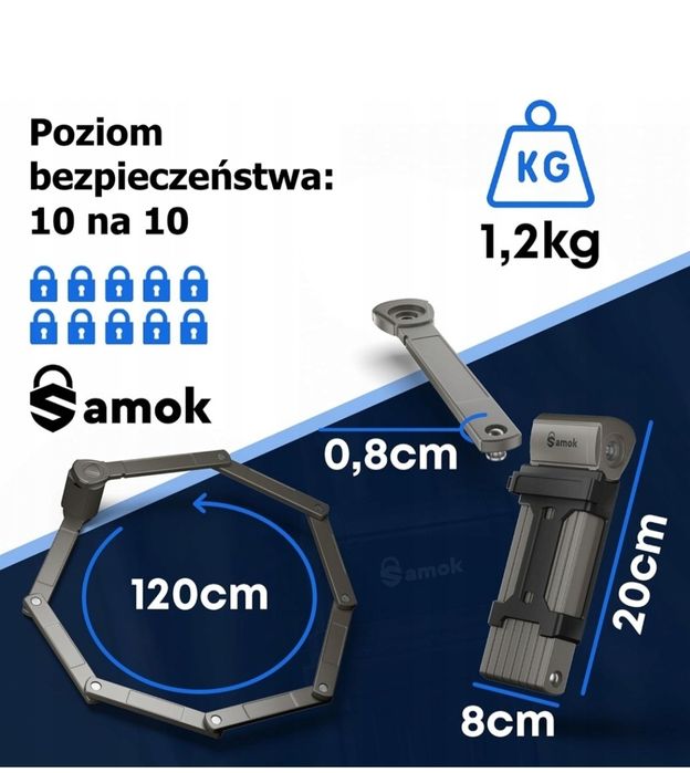 Zabezpieczenie rowerowe Samok XXL