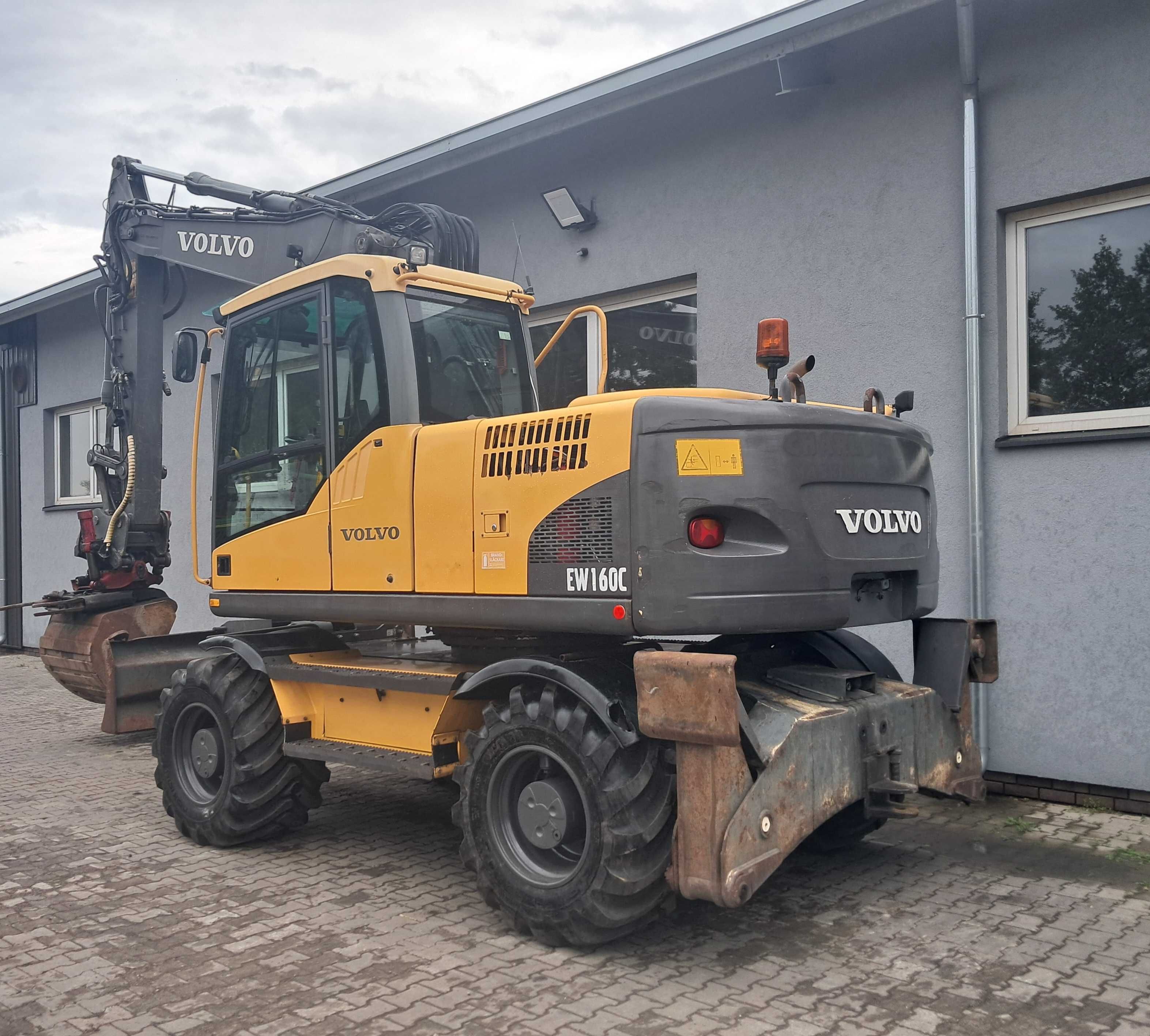 VOLVO EW 160C ROTOTILT Szczypce Indexator Podpory + Pług GPS 3D