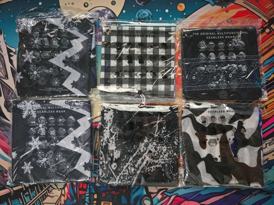 Conjunto de 9 Bandanas Multifuncionais SEATEAM